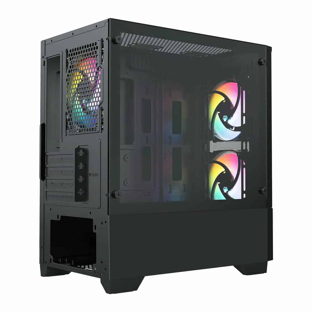 (image for) CiT Level 1 Black Tempered Glass MicroATX Case